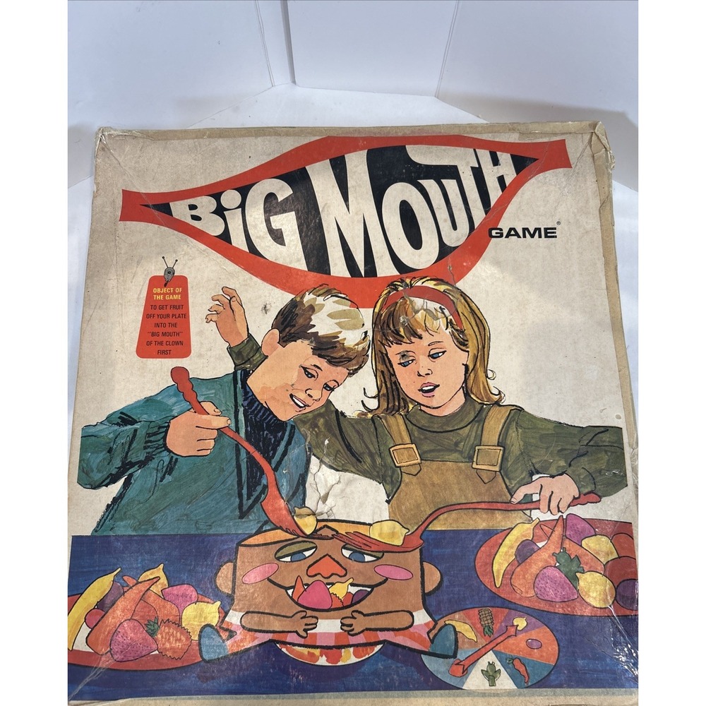 Vintage 1968 Schaper Big Mouth Game Classic Retro Family Game Original Box